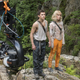 Spider-Man and Rey stand on a rock.